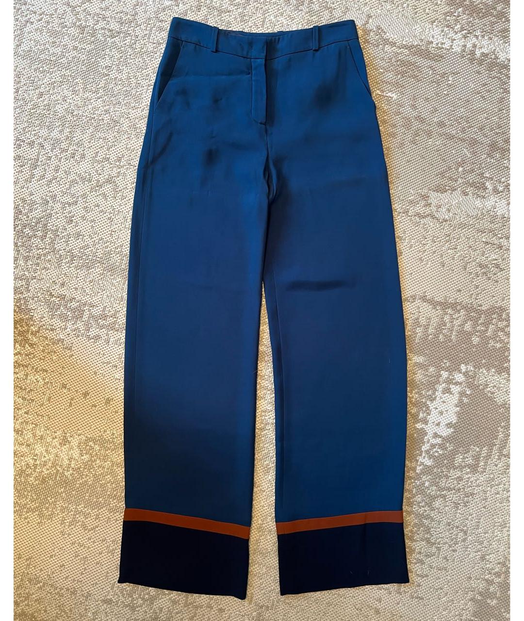 LORO PIANA Темно-синие брюки широкие, фото 4