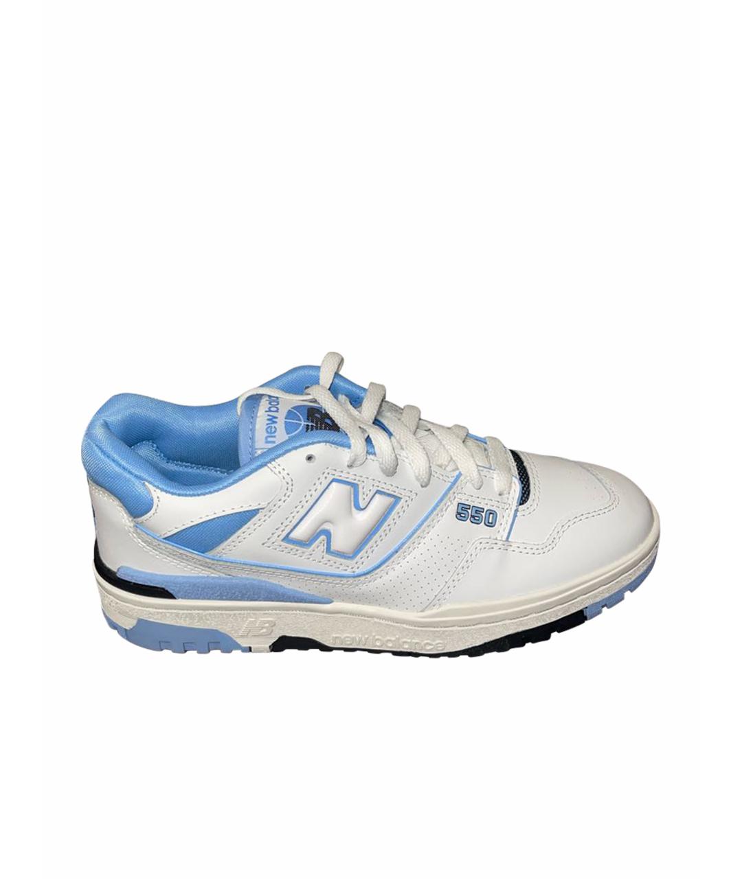 NEW BALANCE Голубые кожаные кроссовки, фото 1