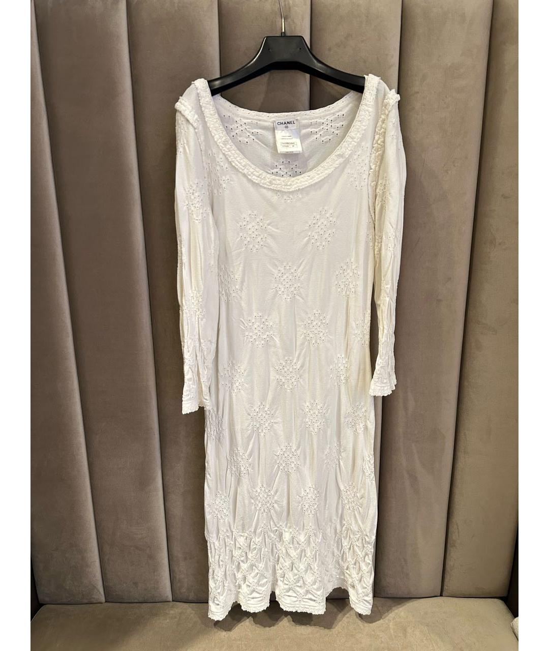 CHANEL PRE-OWNED Белое повседневное платье, фото 2