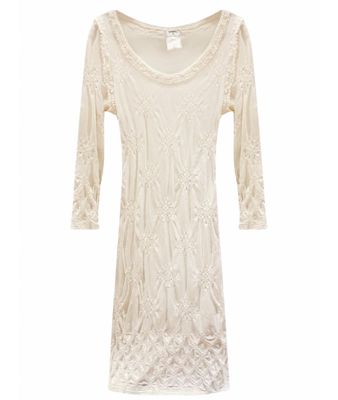 CHANEL PRE-OWNED Белое повседневное платье, фото 1