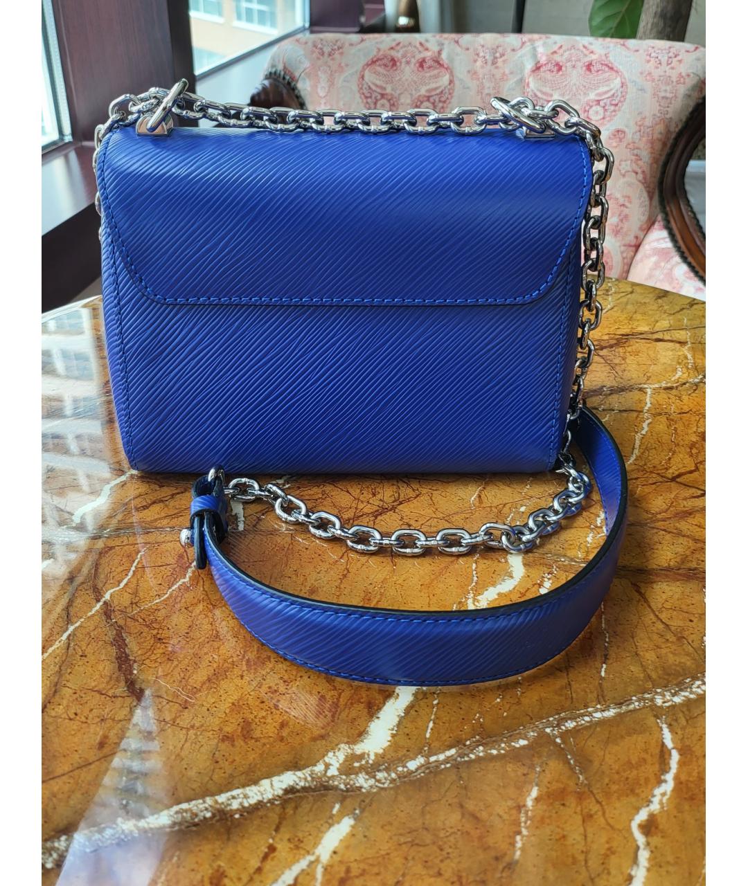 LOUIS VUITTON PRE-OWNED Синяя кожаная сумка через плечо, фото 3