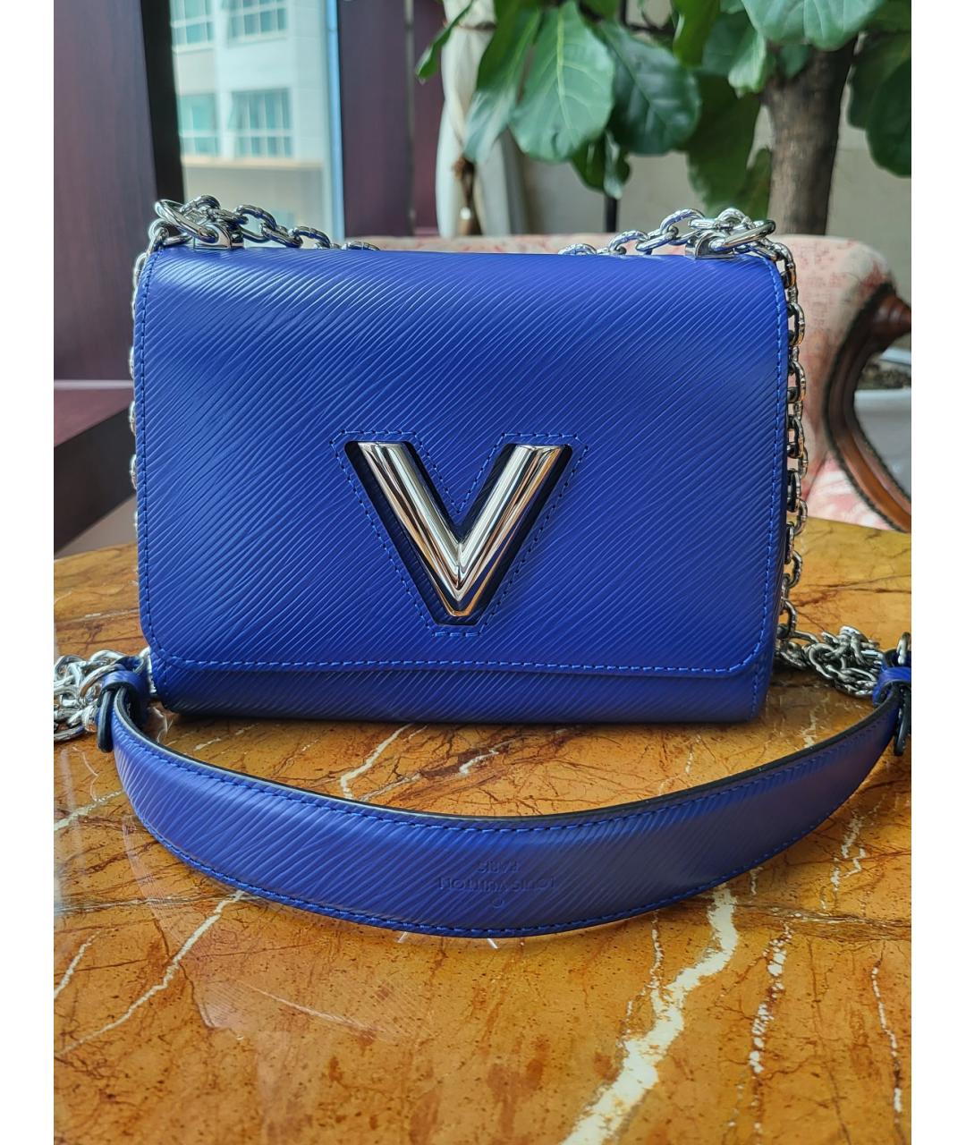 LOUIS VUITTON PRE-OWNED Синяя кожаная сумка через плечо, фото 5