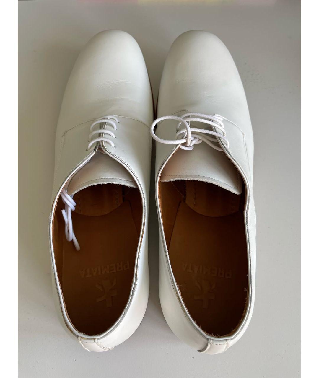 PREMIATA Белые кожаные туфли, фото 3