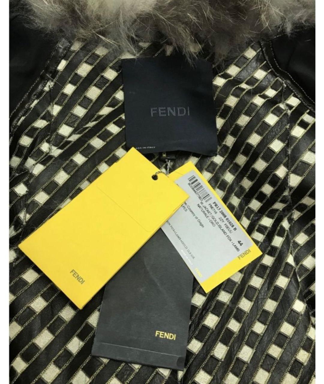 FENDI Золотая меховая шуба, фото 7