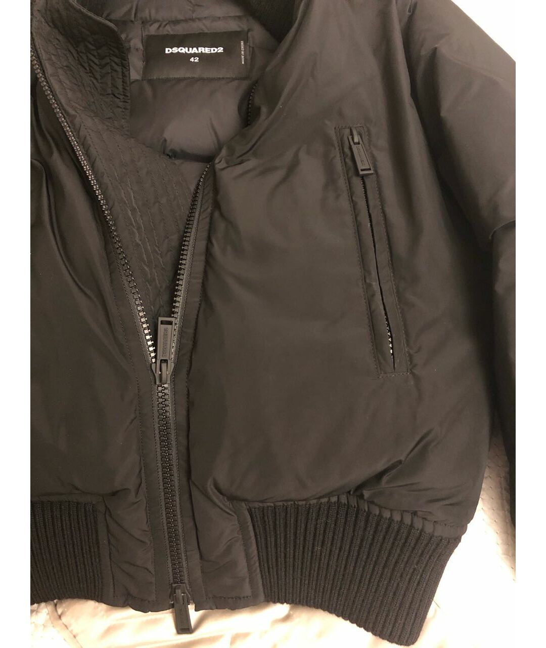 DSQUARED2 Черная полиэстеровая куртка, фото 4