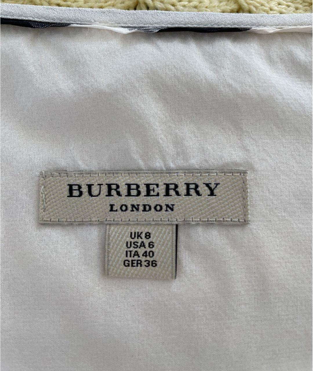 BURBERRY LONDON Бежевая шелковая блузы, фото 3