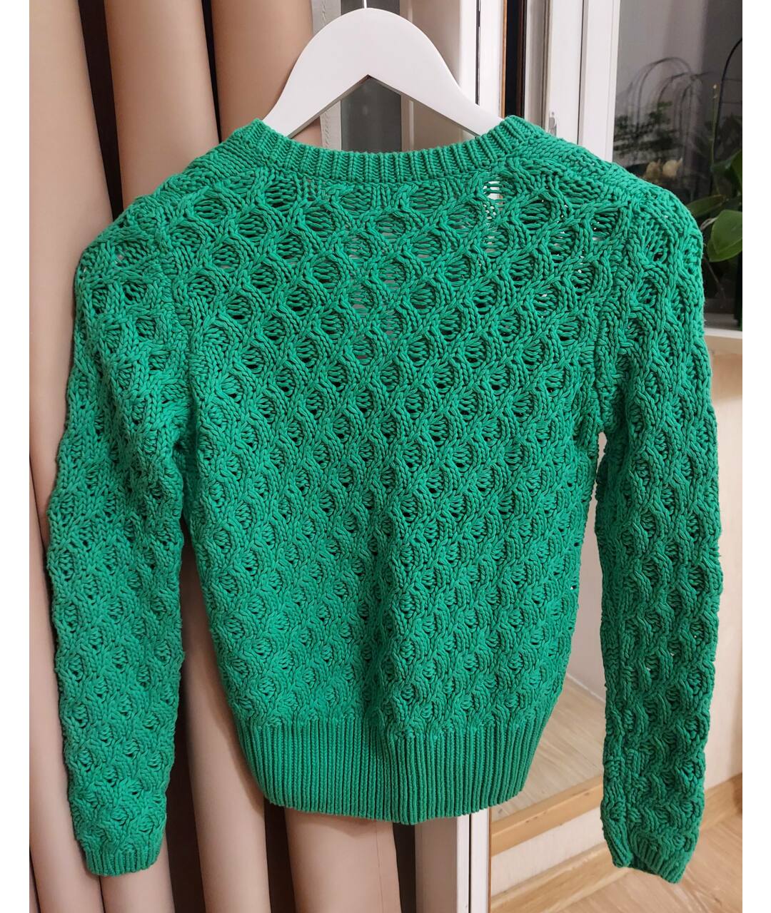 STEFANEL Зеленый хлопковый джемпер / свитер, фото 2