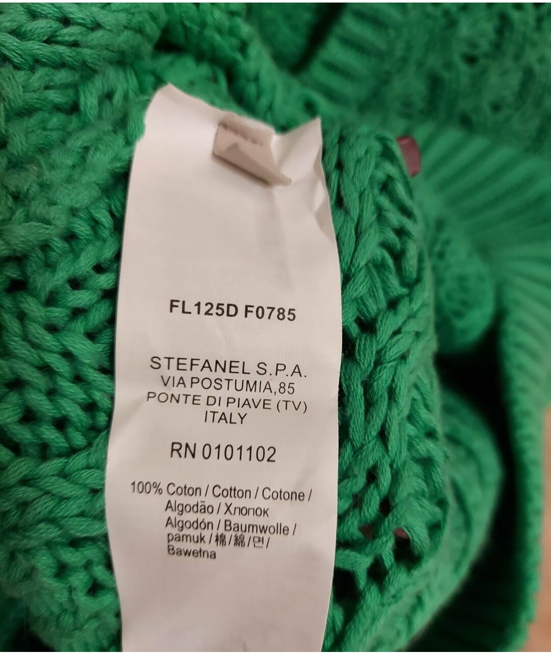 STEFANEL Зеленый хлопковый джемпер / свитер, фото 5