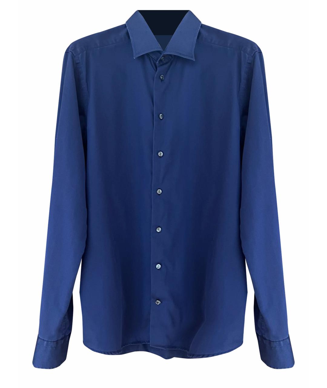 ETON Темно-синяя хлопковая классическая рубашка, фото 1