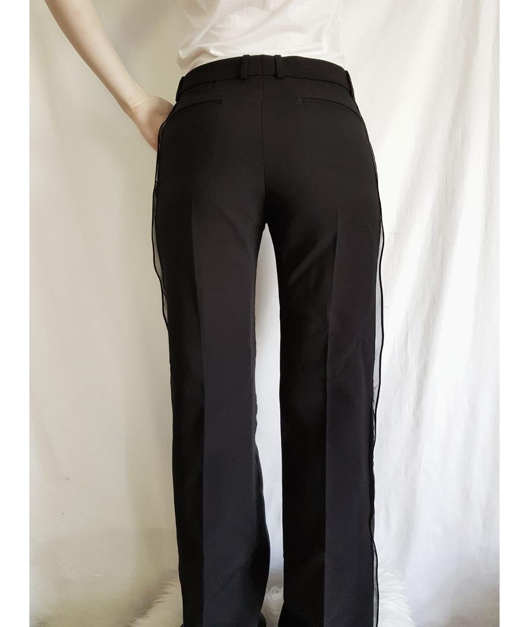 CELINE PRE-OWNED Черные шелковые прямые брюки, фото 2