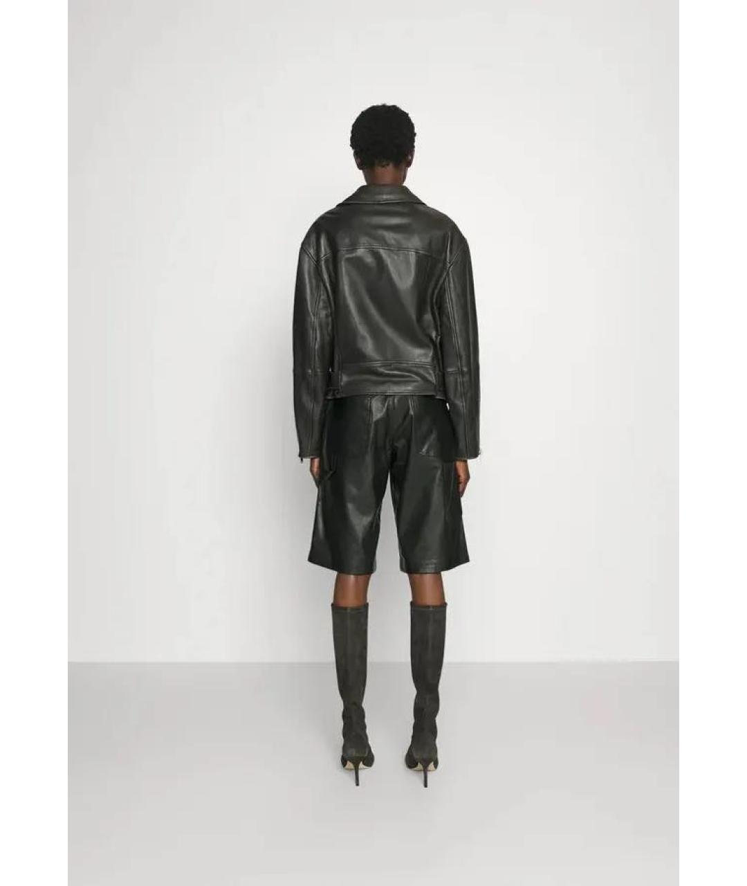 WEEKEND MAX MARA Черная кожаная куртка, фото 6