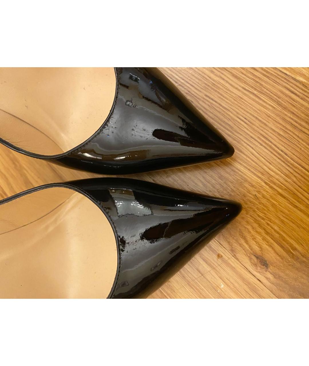 CHRISTIAN LOUBOUTIN Черные туфли из лакированной кожи, фото 5