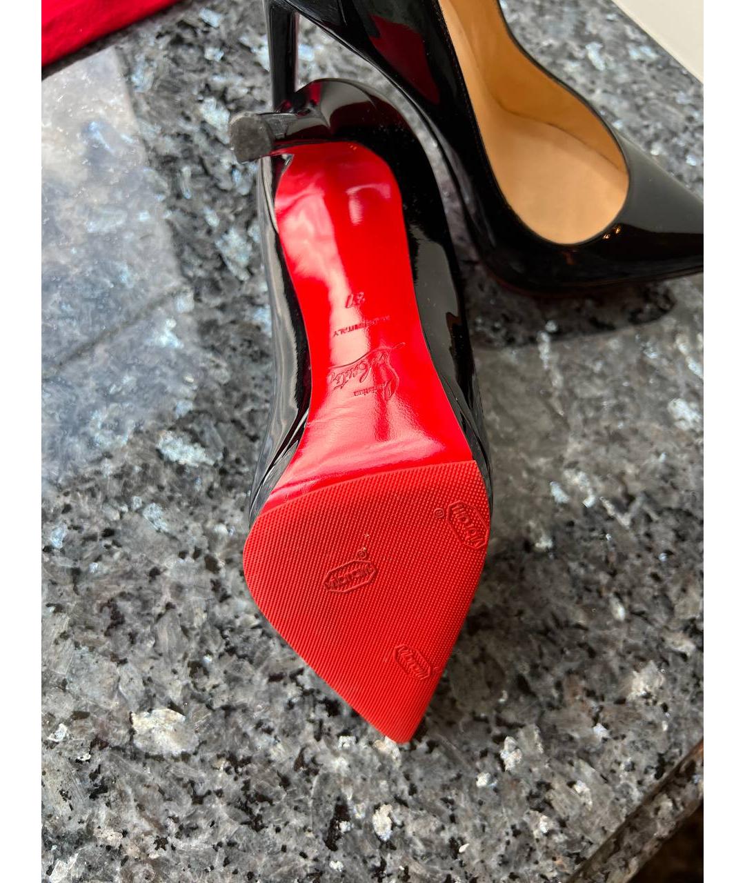 CHRISTIAN LOUBOUTIN Черные туфли из лакированной кожи, фото 3