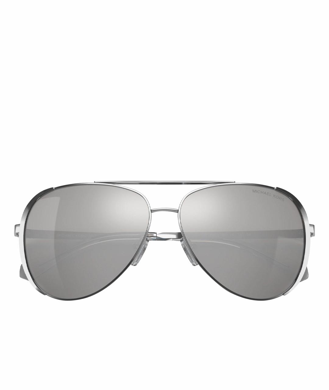 MICHAEL KORS Серебряные металлические солнцезащитные очки, фото 1