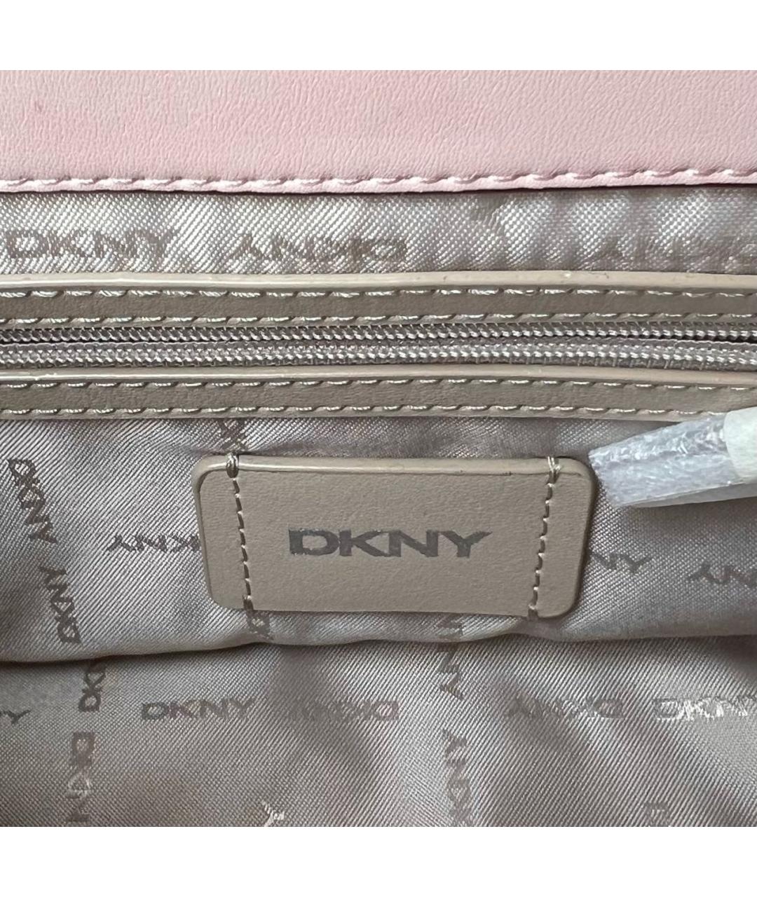 DKNY Розовая кожаная сумка через плечо, фото 6