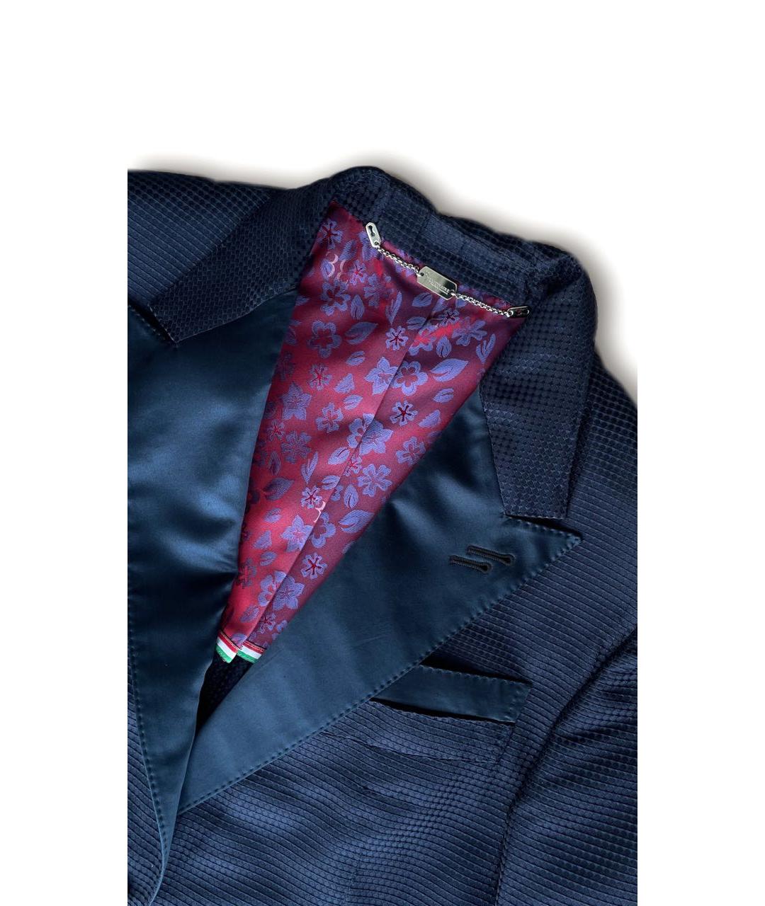 BILLIONAIRE Темно-синий шелковый пиджак, фото 3
