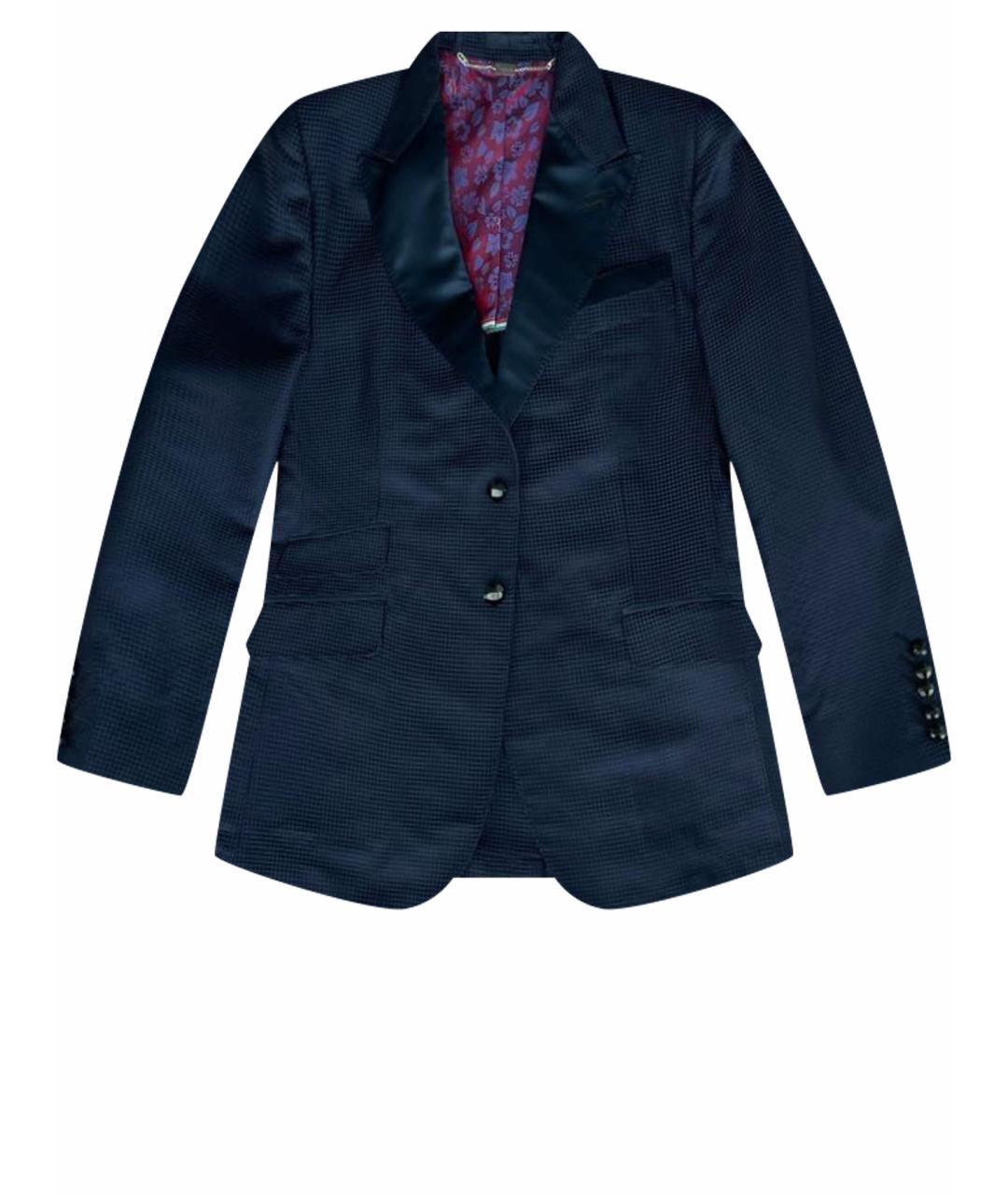 BILLIONAIRE Темно-синий шелковый пиджак, фото 1