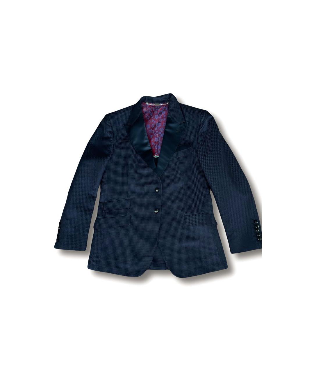 BILLIONAIRE Темно-синий шелковый пиджак, фото 5