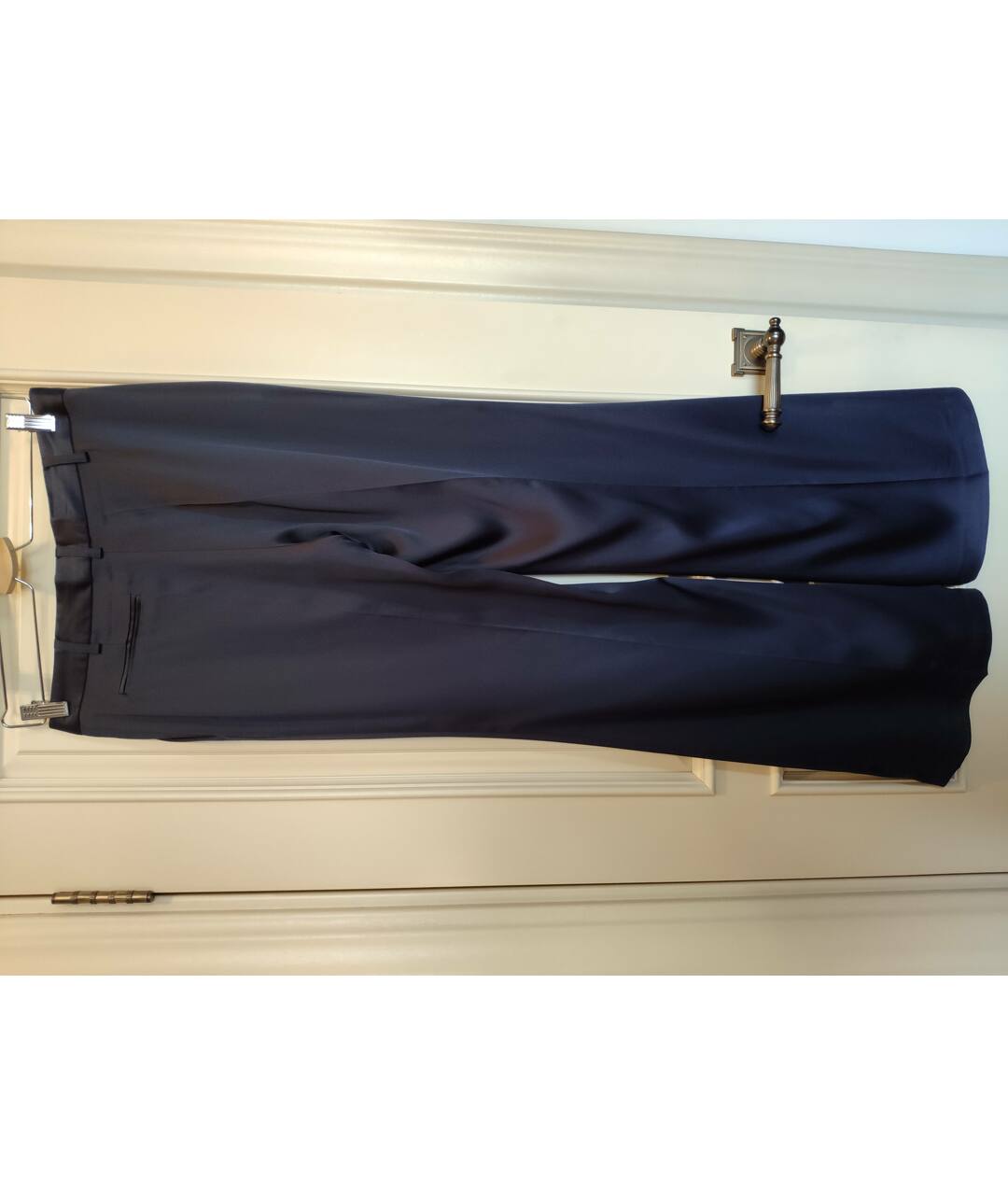 GIANFRANCO FERRE Темно-синие прямые брюки, фото 2