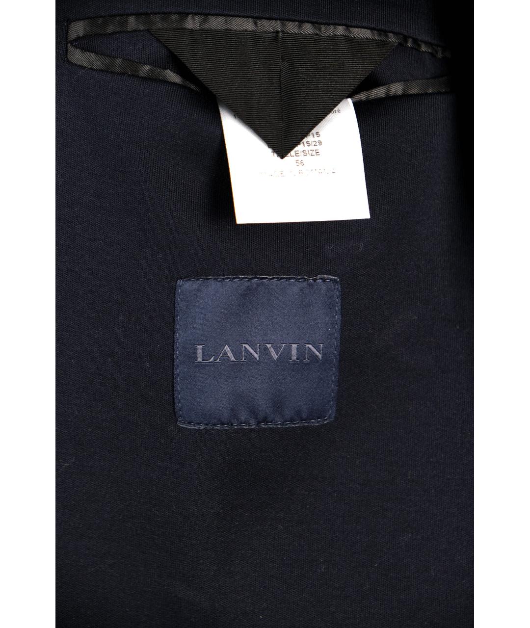 LANVIN Синий хлопковый пиджак, фото 3