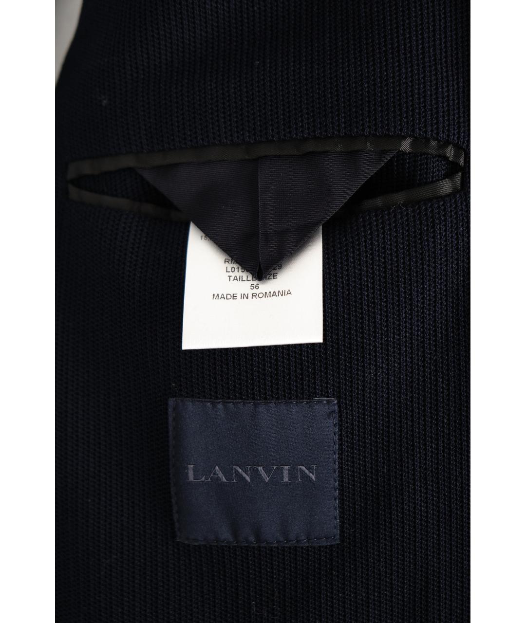 LANVIN Синий хлопковый пиджак, фото 3