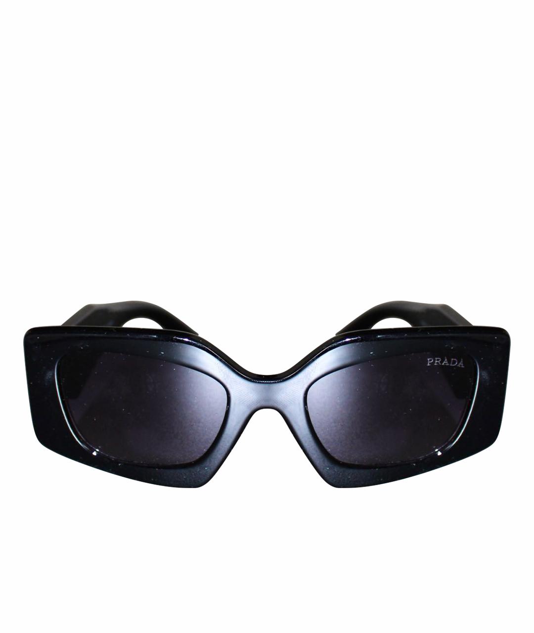PRADA Черные пластиковые солнцезащитные очки, фото 1