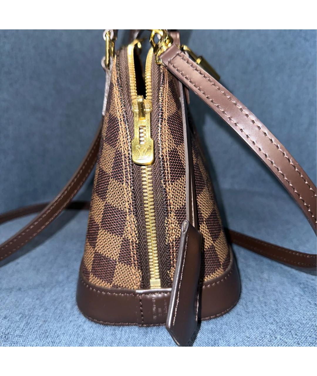 LOUIS VUITTON Коричневая сумка с короткими ручками, фото 6