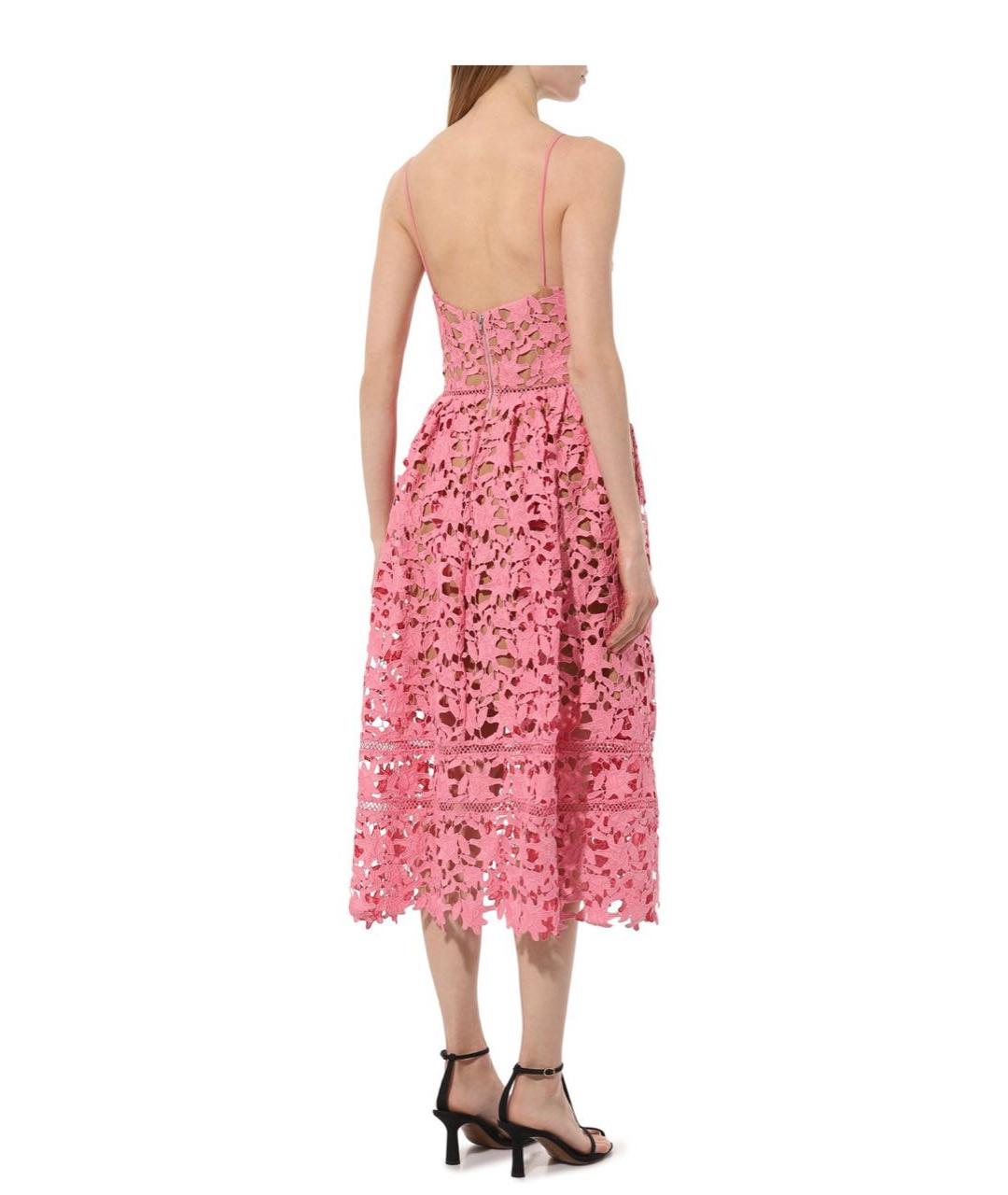 SELF-PORTRAIT Розовое полиэстеровое коктейльное платье, фото 2
