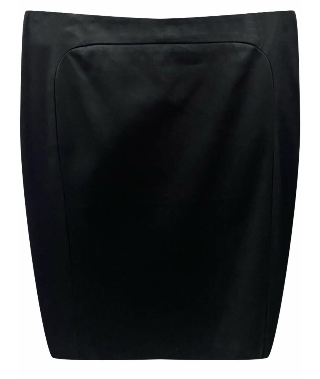 VERSACE JEANS COUTURE Черная хлопко-эластановая юбка мини, фото 1