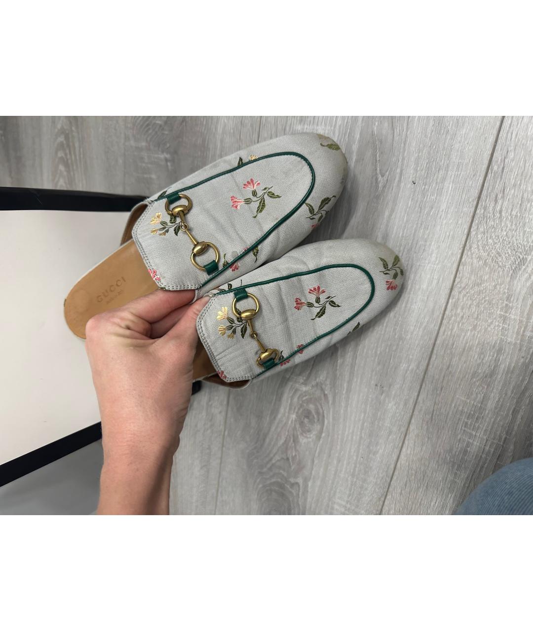 GUCCI Мульти текстильные мюли, фото 2