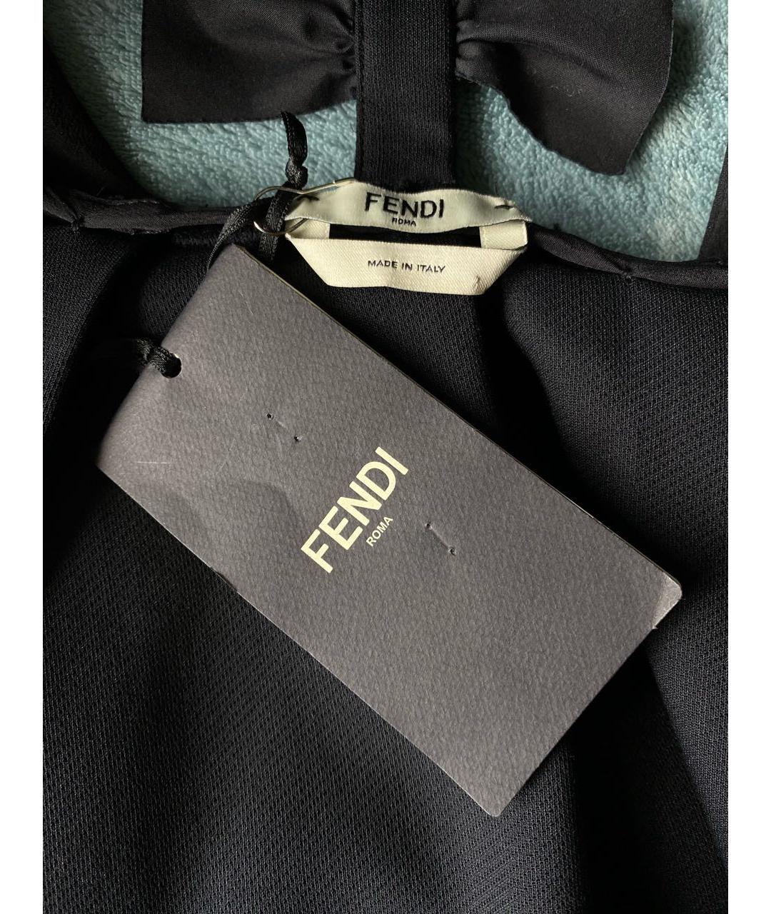 FENDI Черное шерстяное вечернее платье, фото 3