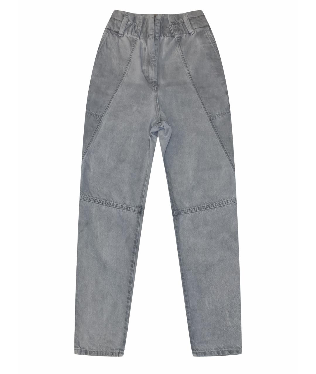 IRO Серые хлопковые прямые джинсы, фото 1