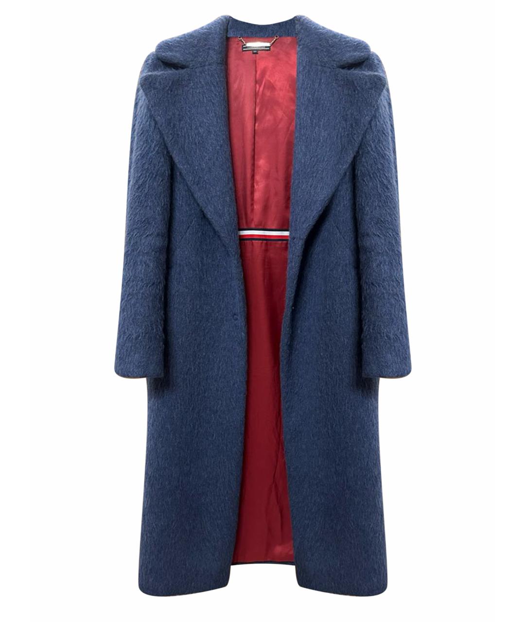 TOMMY HILFIGER Темно-синее шерстяное пальто, фото 1