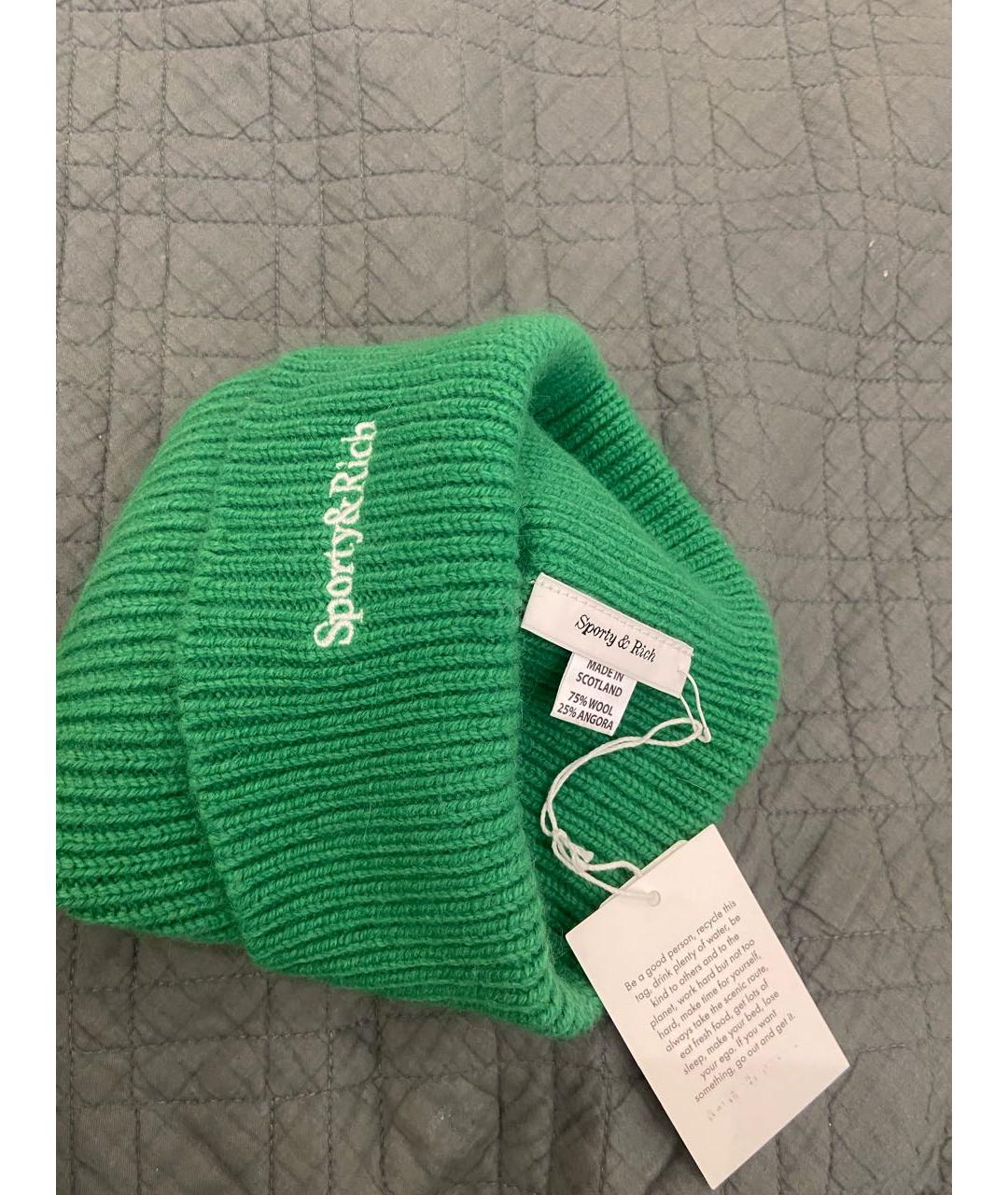 SPORTY AND RICH Зеленая шапка, фото 4