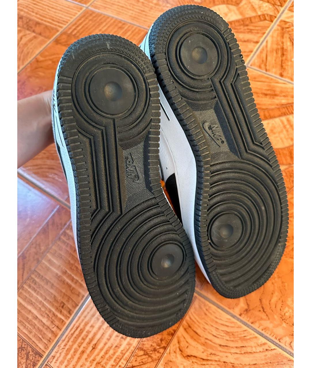 NIKE Черные кожаные кроссовки, фото 6