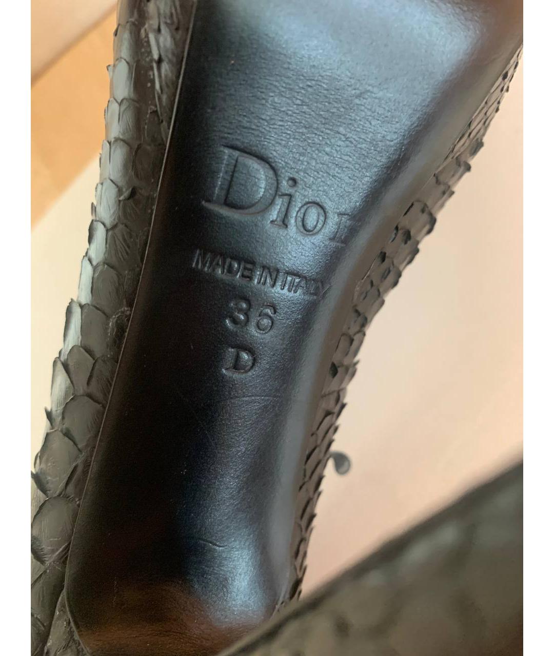 CHRISTIAN DIOR Черные кожаные туфли, фото 6