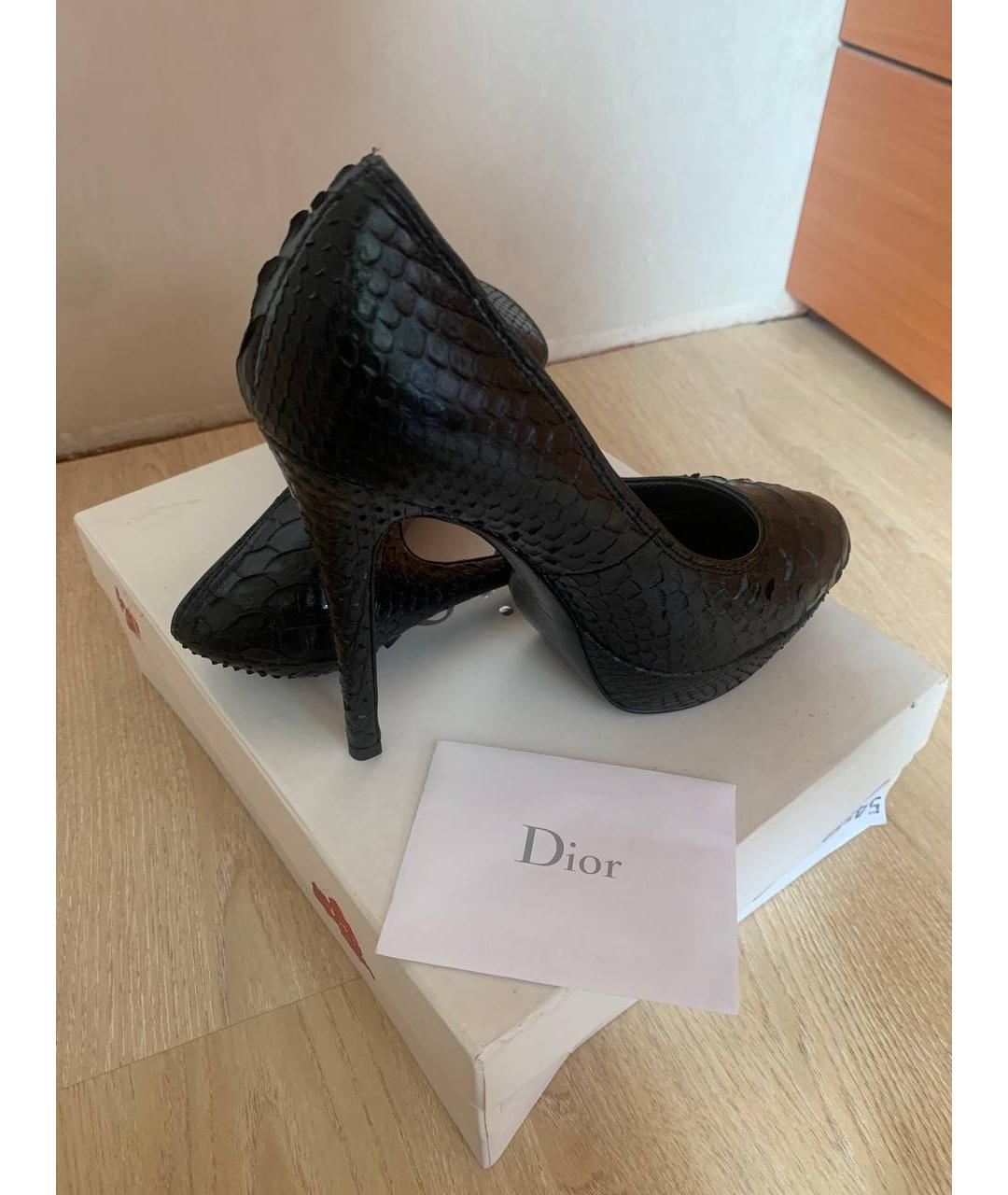 CHRISTIAN DIOR Черные кожаные туфли, фото 7