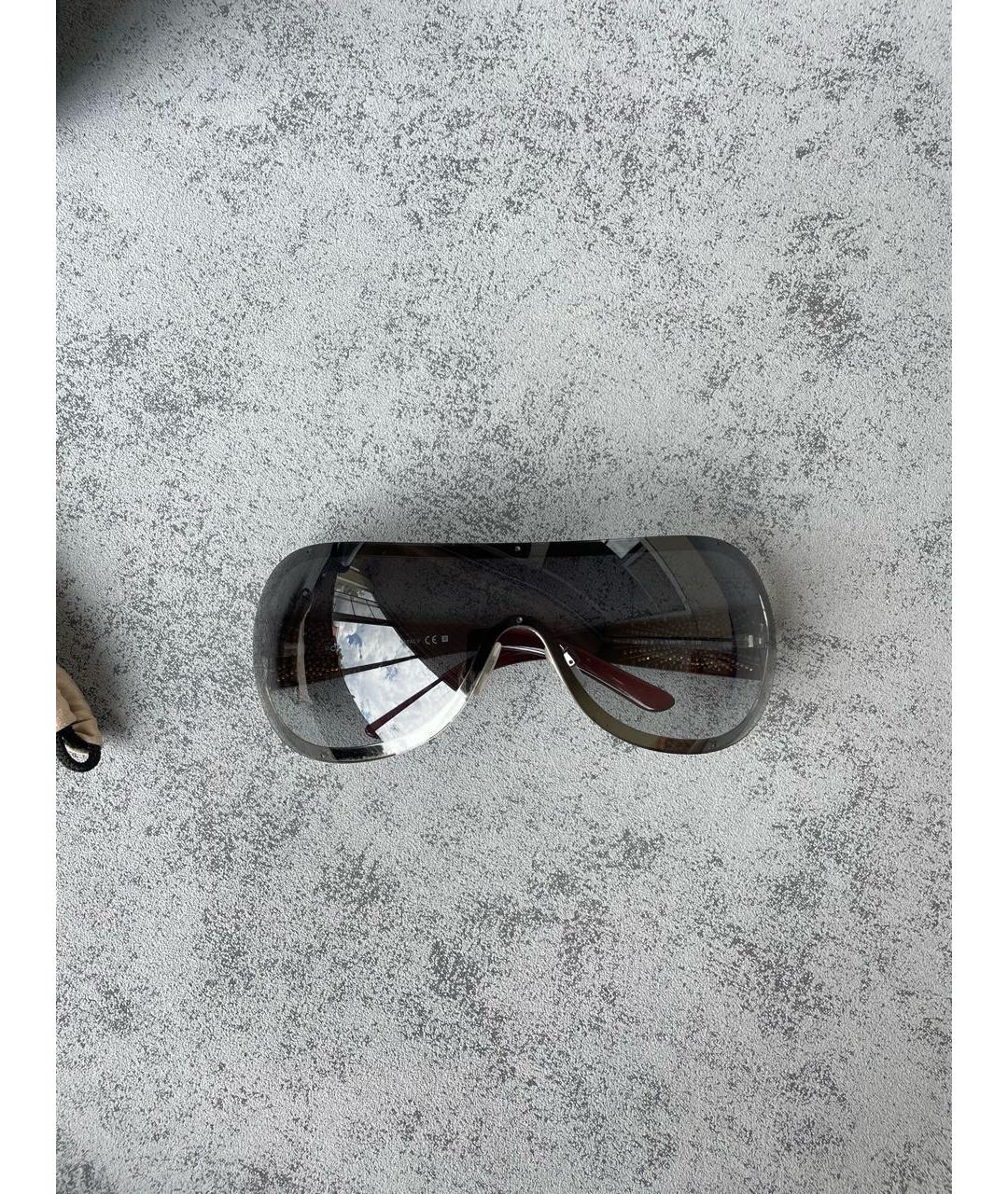 CHANEL Бордовые пластиковые солнцезащитные очки, фото 8