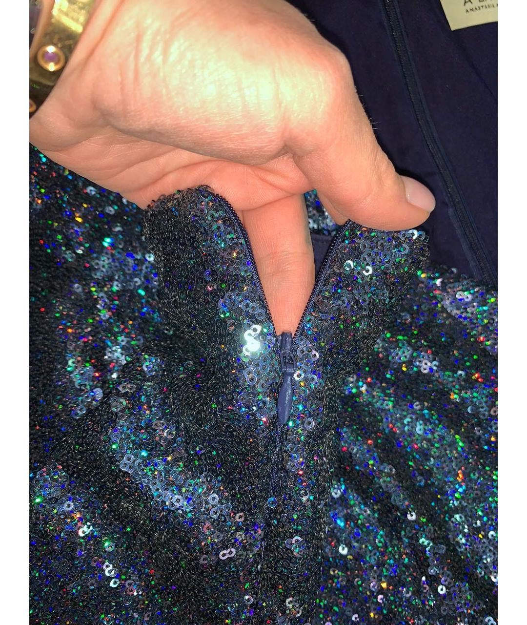 A LA RUSSE Темно-синее полиэстеровое вечернее платье, фото 3