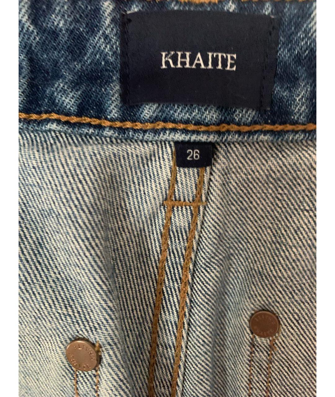 KHAITE Синие прямые джинсы, фото 5