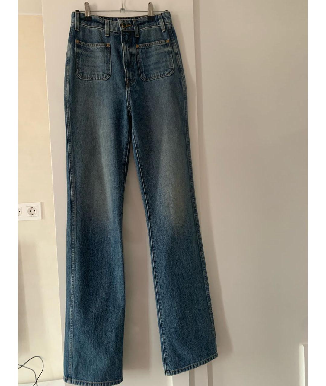 KHAITE Синие прямые джинсы, фото 6
