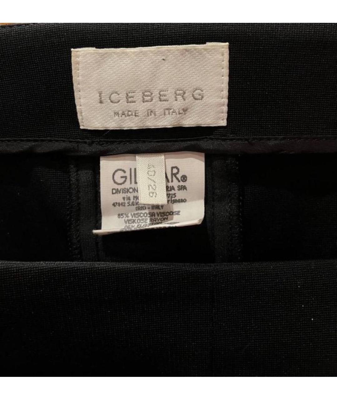 ICEBERG Черная вискозная юбка миди, фото 5