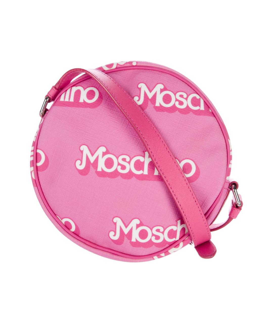 MOSCHINO Розовая кожаная сумка через плечо, фото 1