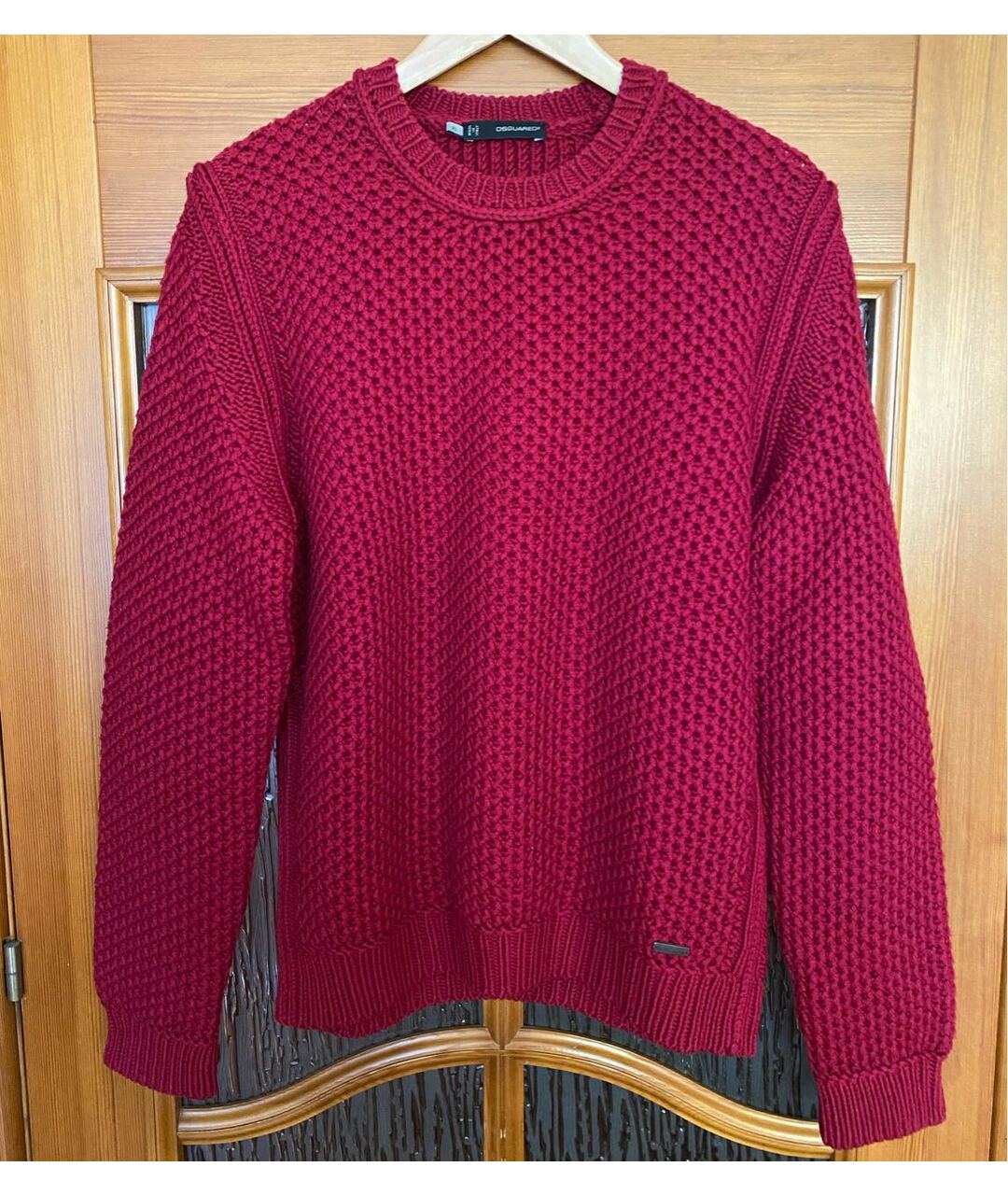 DSQUARED2 Красный шерстяной джемпер / свитер, фото 6