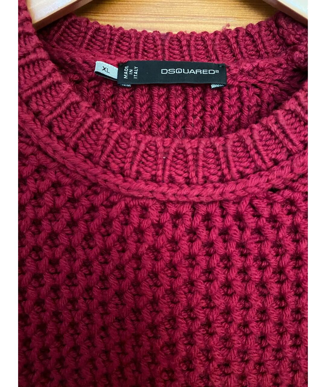 DSQUARED2 Красный шерстяной джемпер / свитер, фото 3