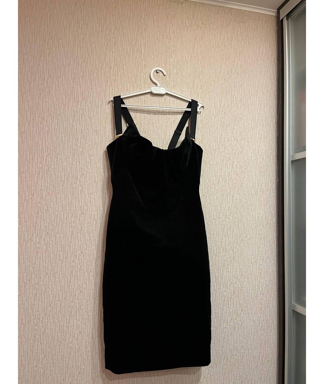 MARIA LUCIA HOHAN Черное хлопковое коктейльное платье, фото 8