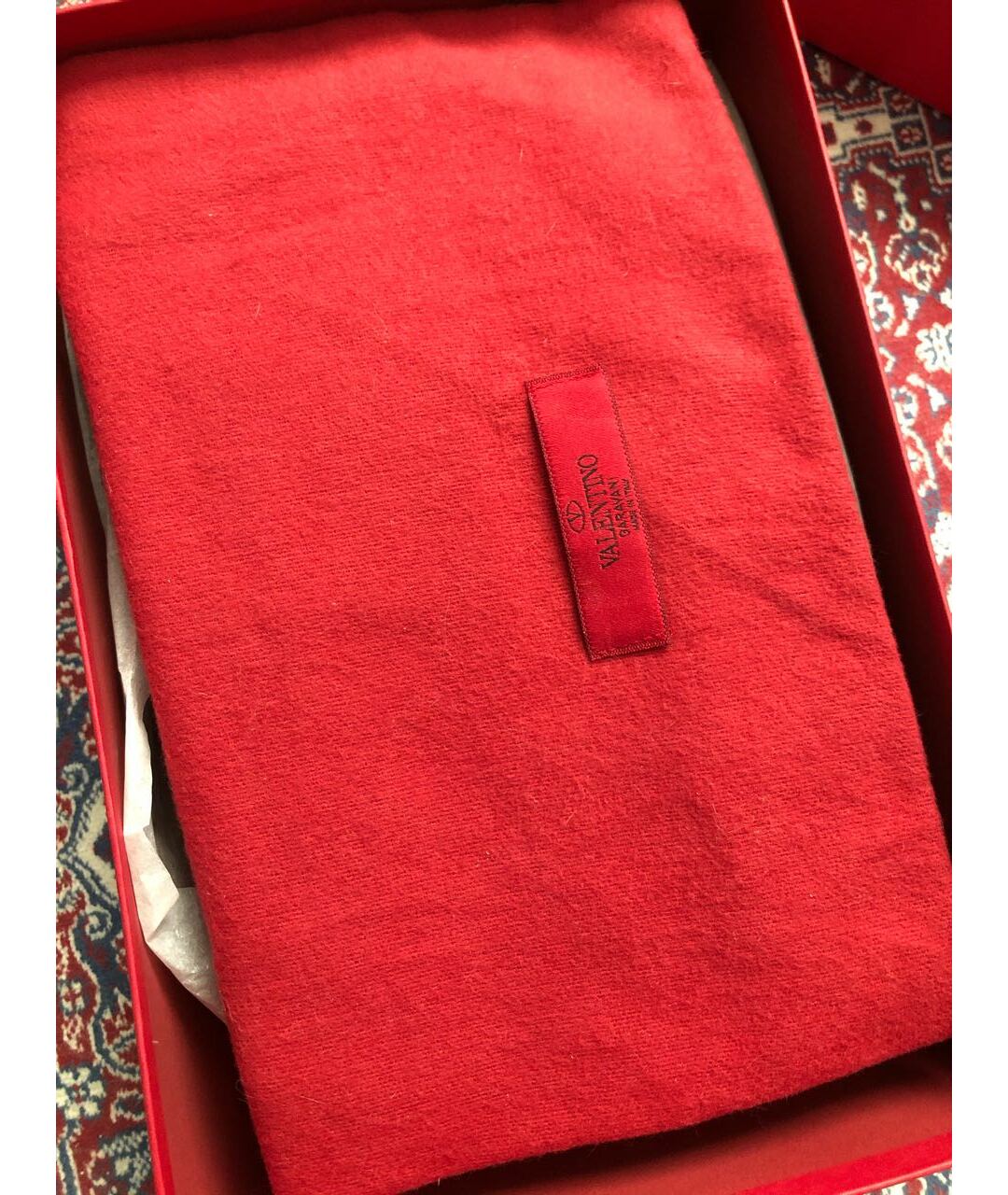 VALENTINO GARAVANI Красные текстильные кроссовки, фото 7