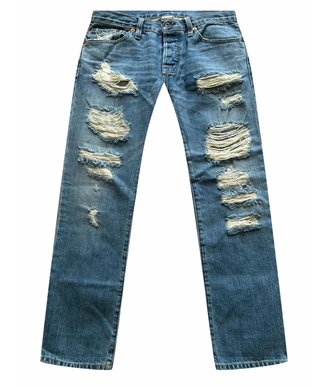 NSF Синие хлопковые джинсы слим, фото 1