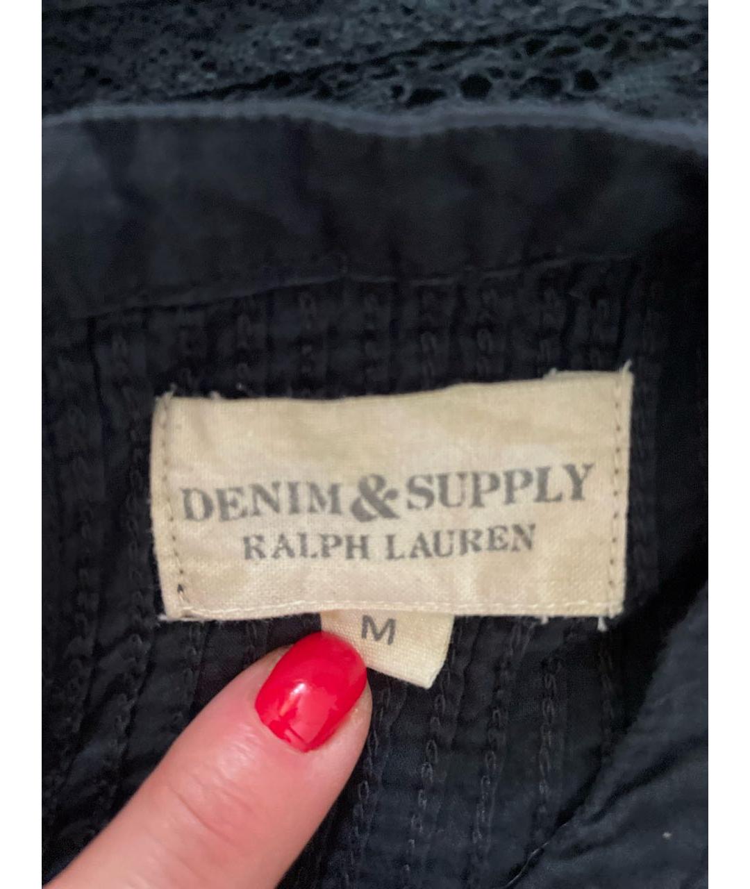 RALPH LAUREN DENIM & SUPPLY Темно-синяя хлопковая блузы, фото 5