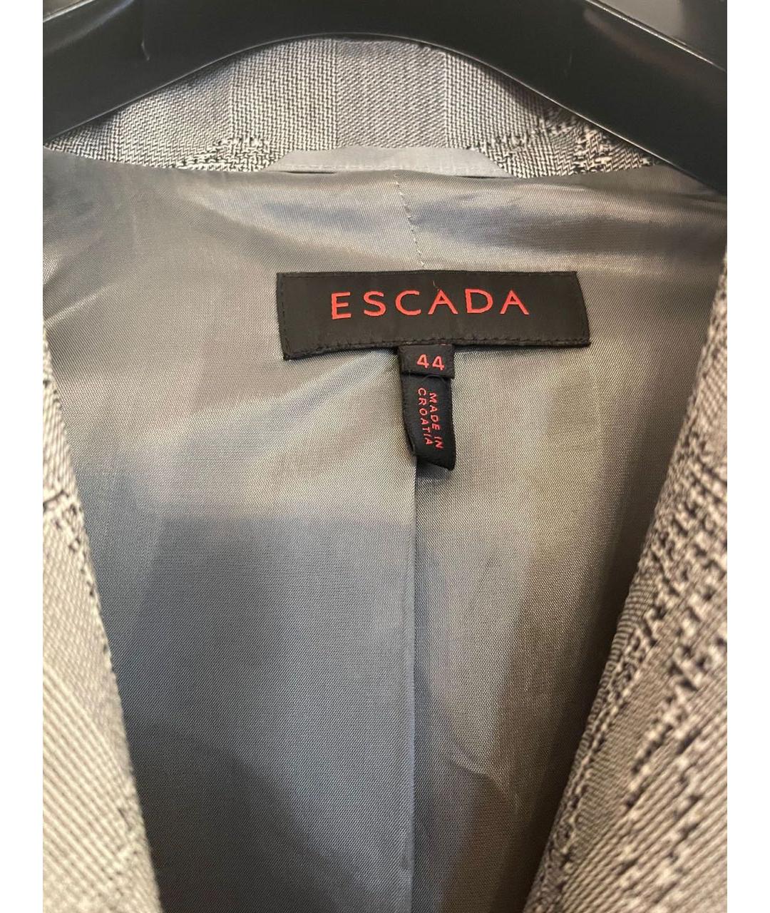 ESCADA Серый шерстяной жакет/пиджак, фото 4